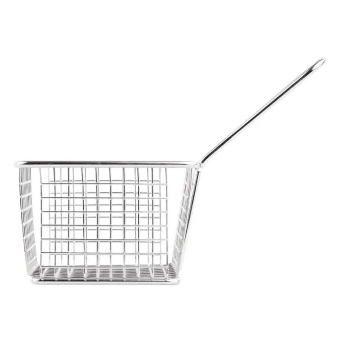 Panier carré de présentation en inox - Olympia 80 mm