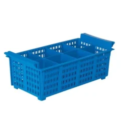 Panier de Lavage pour couverts 430 x 205 x 14mm - Bleu - Matériel CHR Pro