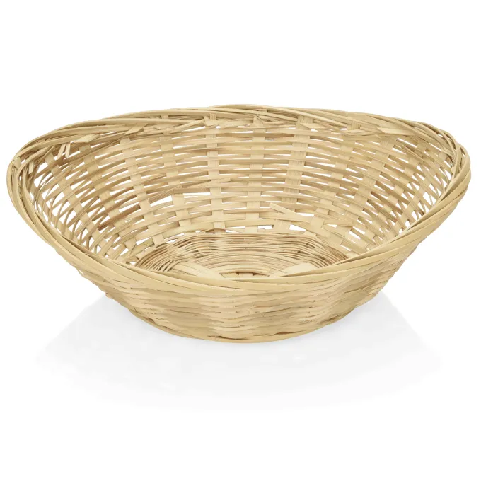 Panier de table en Bambou L 235 mm l 185 mm H 60 mm - Lot de 12 - Was Germany