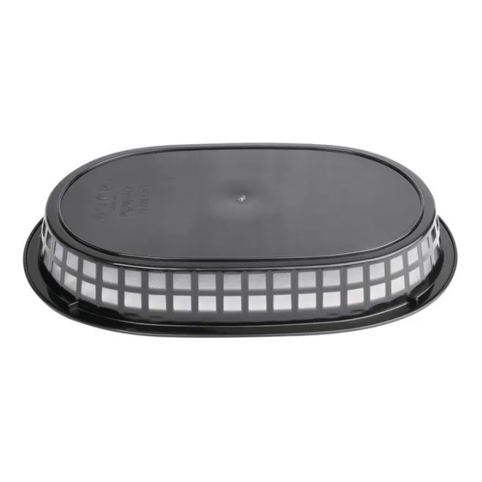 Panière Alimentaire Ovale Noire Polypropylène 275 mm - Lot de 6 - Olympia