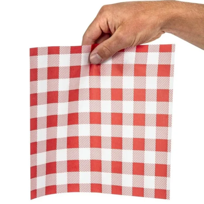 200 papiers sulfurisés vichy rouge