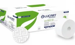 Papier toilette mini jumbo 202m blanc - Lot de 3 Colis de 12 - Lucart Novatissue Sas