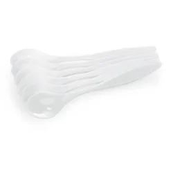 Paquet de 6 Cuillères a Œufs en Polystyrène Blanc L 140 mm H 3 mm - Was Germany