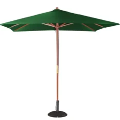 Parasol de terrasse carré professionnel à poulie de 2,5 m vert - Bolero