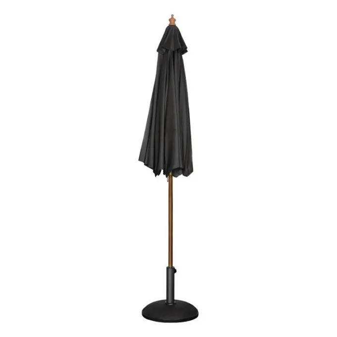 Parasol de Terrasse de 2,5 m à Poulie Professionnel Noir - Bolero