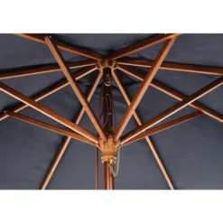 Parasol de Terrasse Professionnel - Ø2520 mm - Bleu Marine à Poulie - Bolero
