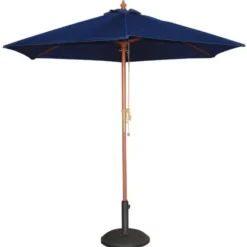 Parasol de Terrasse Professionnel - Ø2520 mm - Bleu Marine à Poulie - Bolero