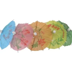 Parasols en papier différentes couleurs pour cocktails professionnels Lot de 144