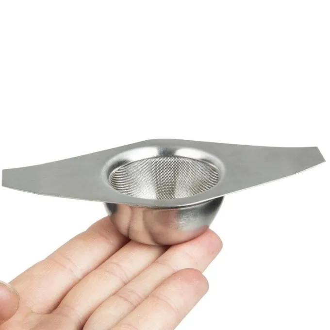 Passoire à thé professionnelle avec support en inox
