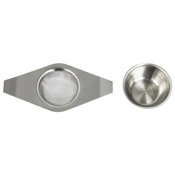 Passoire à thé professionnelle avec support en inox