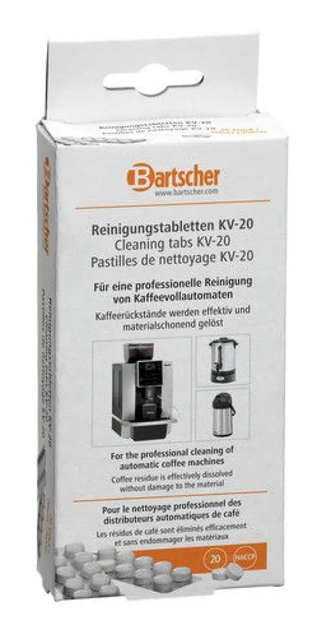 Pastilles de Nettoyage KV-20 pour Machines à Café - Bartscher