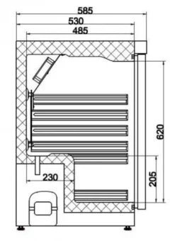 Petite armoire réfrigérée 130 litres - Positive - Combisteel