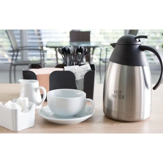 Pichet Isotherme Professionnel Gravé HOT WATER Inox - 1,5 L - Olympia