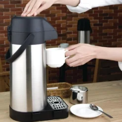 Pichet à Pompe Professionnel Inox - 3 L - Olympia