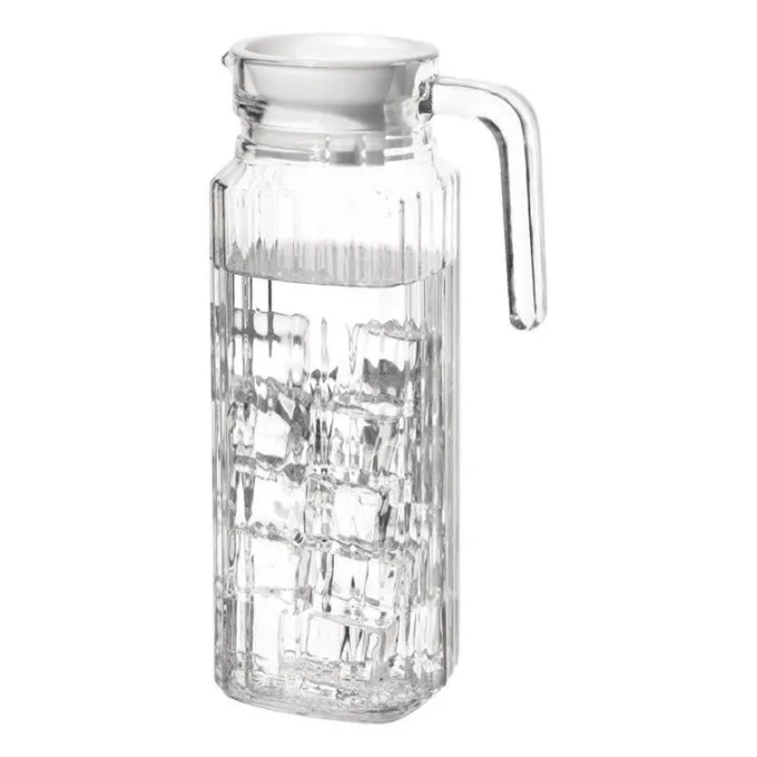 Pichet rainuré en verre 1 L Olympia - Boite de 6