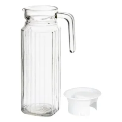 Pichet rainuré en verre 1 L Olympia - Boite de 6