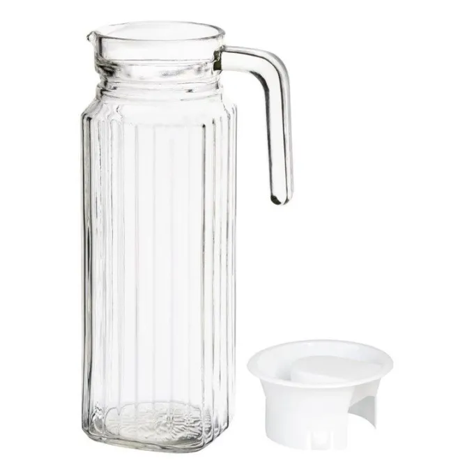 Pichet rainuré en verre 1 L Olympia - Boite de 6
