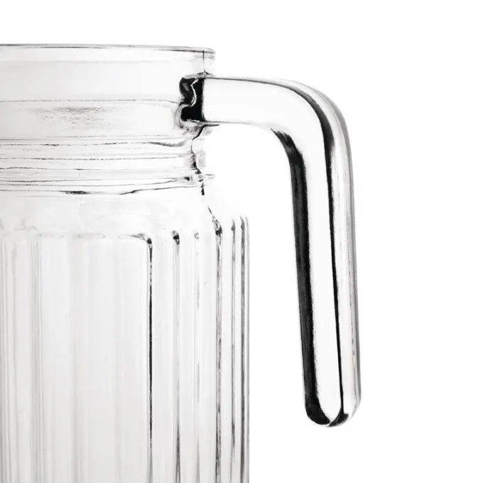Pichet rainuré en verre 1 L Olympia - Boite de 6