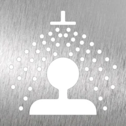 Pictogramme en Acier Inoxydable "Douche" - Fricosmos
