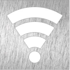 Pictogramme en Acier Inoxydable "Wi-Fi" - Fricosmos