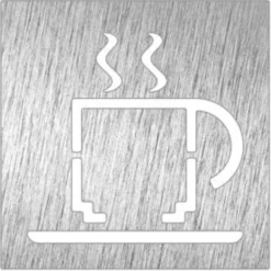 Pictogramme en Acier Inoxydable "Cafétéria" - Fricosmos