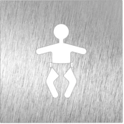 Pictogramme en Acier Inoxydable "Bebé" - Fricosmos