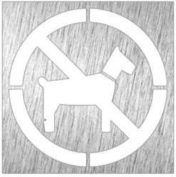 Pictogramme en Acier Inoxydable "Animaux interdit" - Fricosmos