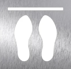 Pictogramme Inoxydable "Attendez Derrière la File" - Fricosmos
