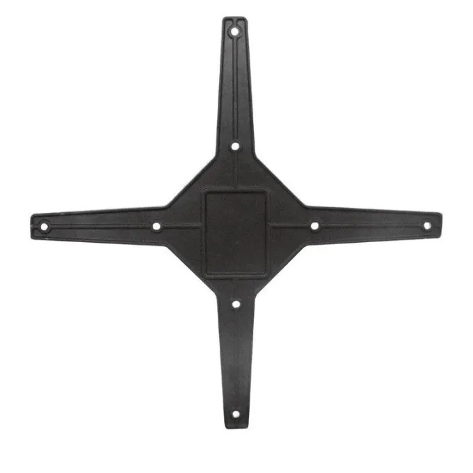 Pied de Table Carré 700 mm Basculant en Aluminium Noir - Bolero