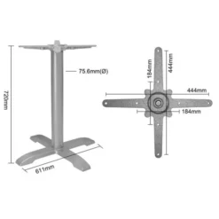 Pied de Table en Fonte - Gris - Bolero