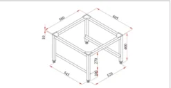 Pietement Bas Support Lave Vaisselle Inox 304 - L2G