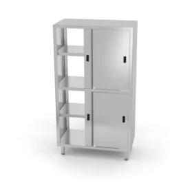 Placard passe-plats avec séparation et portes coulissantes Kitchen Line 1000x600x(H)1800 mm - Hendi