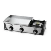Plancha gaz 15 mm - Revêtement chrome + réchaud - L 930 mm - HR Fainca