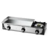 Plancha gaz 15 mm - Revêtement chrome + réchaud - L 1130mm - HR Fainca