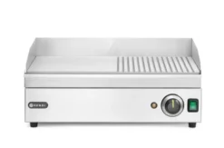 Plancha Moitié Rainurée Kitchen Line 220-240V/2400W 527x404x(H)233mm - Hendi