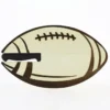 Planche Bois Ovale avec Couteau Décor Rugby Lot de 60 - Créapak