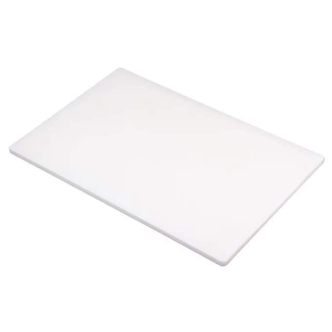 Planche à Découper Blanche en Polyéthylène 45x30x1cm - Hygiplas