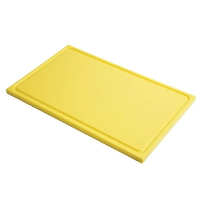 Planche à découper haute densité jaune - 530 x 325 mm - Gastro M