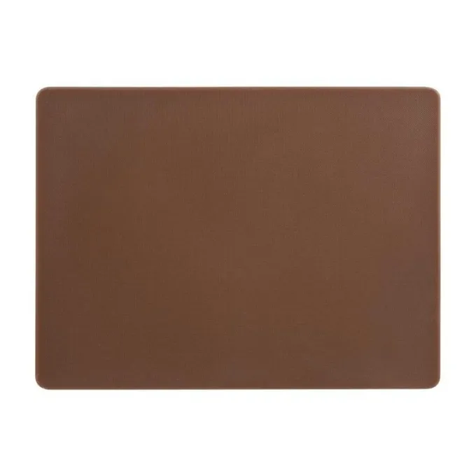 Planche à découper Polyéthylène marron 45x30x1,2 cm - Hygiplas