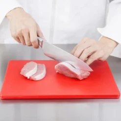 Planche à Découper Polyéthylène 450 x 300 mm Couleur Rouge - Hygiplas