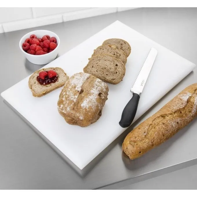 Planche à découper polyéthylène 45 x 33 cm blanche - Hygiplas