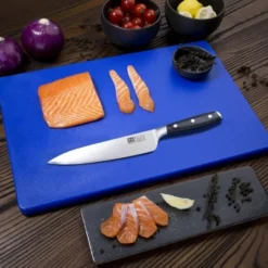 Planche à découper polyéthylène 450 x 350 x 20 mm bleue basse densité - Hygiplas
