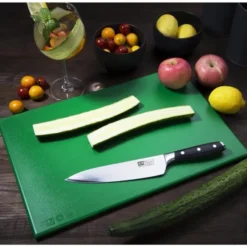 Planche à découper verte 450 x 300 x 12 mm haute densité - Hygiplas