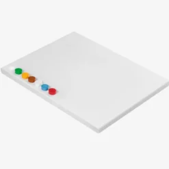 Planche à découper 400 x 300 avec 6 pastilles de couleurs HACCP - blanche - Gilac