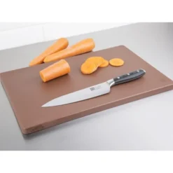 Planche à découper 450 x 350 x 20 mm basse densité marron - Hygiplas