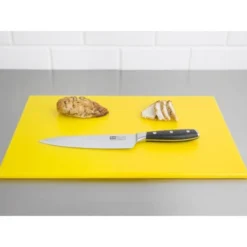 Planche à découper 600 x 450 x 12 mm jaune haute densité - Hygiplas