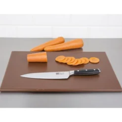 Planche à découper 600 x 450 x 12 mm marron haute densité - Hygiplas