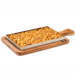 Planche de Présentation Inox et Bois avec Manche 34 x 18 cm - Pujadas
