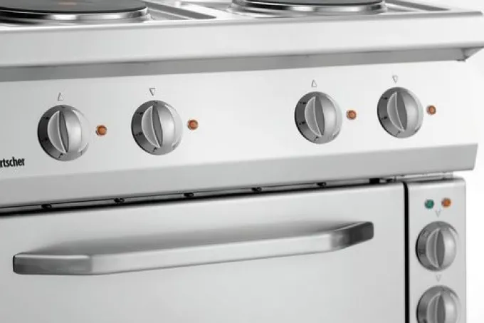 Plan de cuisson Électrique à 4 Plaques Rondes avec Four Électrique GN 1/1 - Bartscher