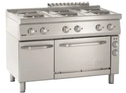 Plan de cuisson à 6 Plaques Rondes avec Four Électrique GN 1/1 - Bartscher